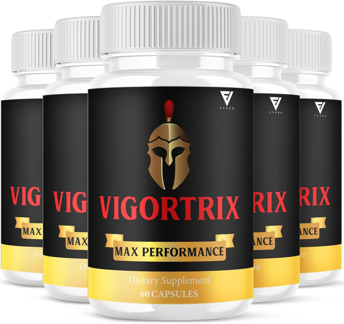 Vigortrix Supplement Capsules (5 Pack), Maximum Strength Performance and Daily Energy Support, High Drive Fitness Formula (300 Capsules)