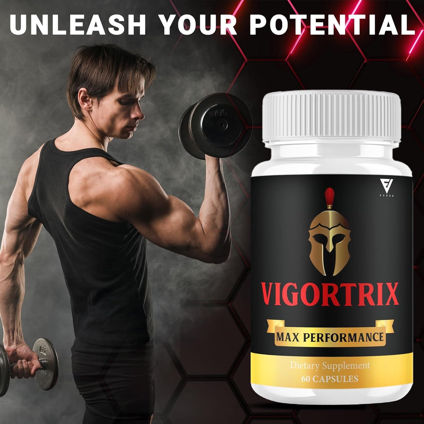 Vigortrix Supplement Capsules (5 Pack), Maximum Strength Performance and Daily Energy Support, High Drive Fitness Formula (300 Capsules)