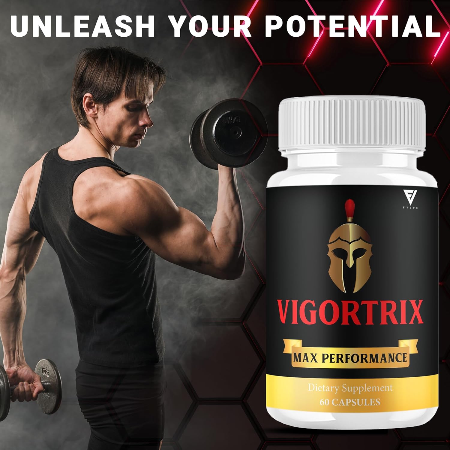 Vigortrix Supplement Capsules (5 Pack), Maximum Strength Performance and Daily Energy Support, High Drive Fitness Formula (300 Capsules)