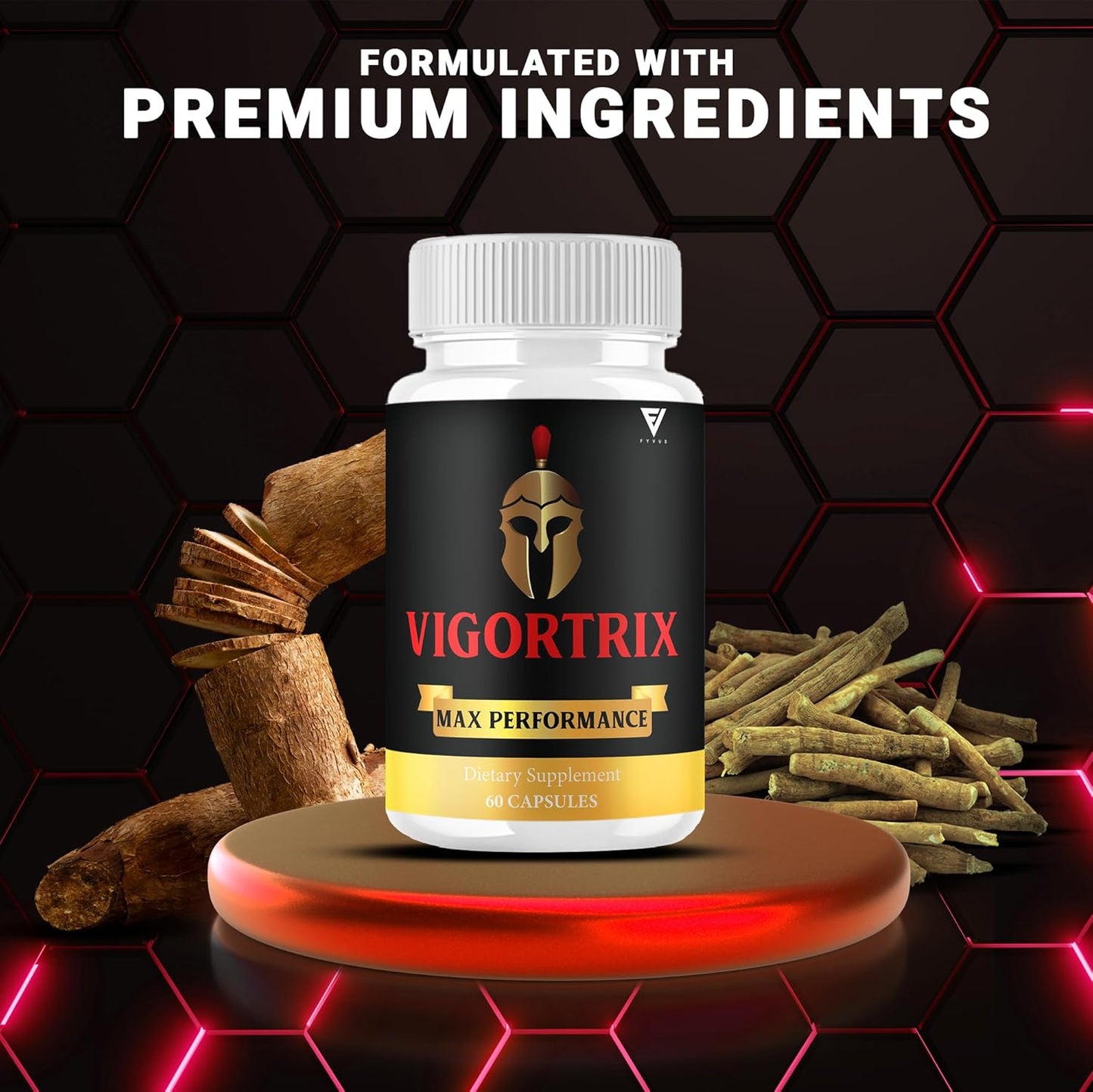 Vigortrix Supplement Capsules (5 Pack), Maximum Strength Performance and Daily Energy Support, High Drive Fitness Formula (300 Capsules)