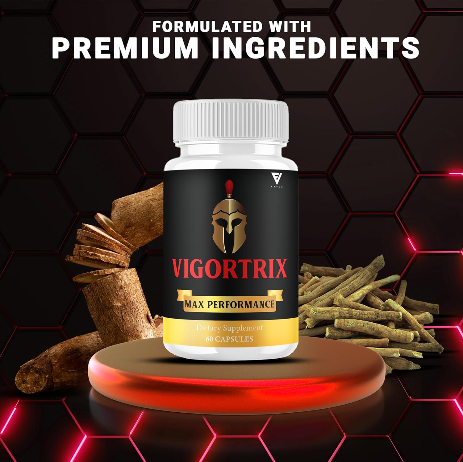 Vigortrix Supplement Capsules (5 Pack), Maximum Strength Performance and Daily Energy Support, High Drive Fitness Formula (300 Capsules)