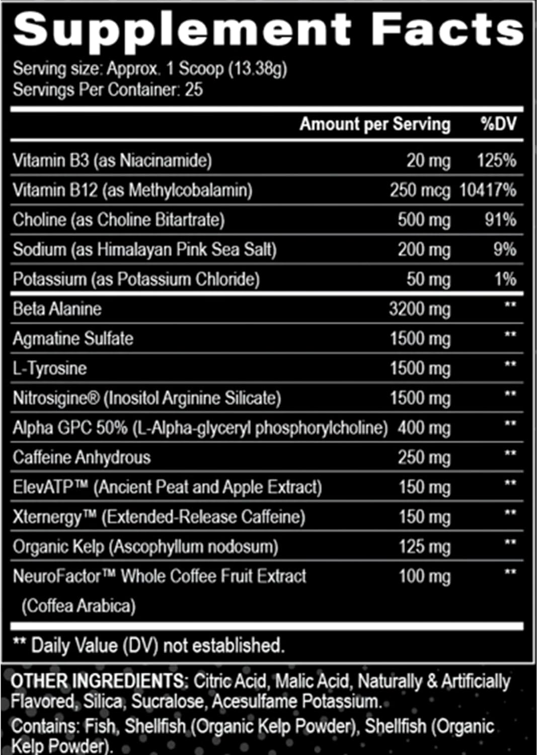 Villain High-Stim Pre-Workout with Beta-Alanine, L-Tyrosine, & Caffeine - Pump & Focus - 25 Servings - Bombsicle Flavor
