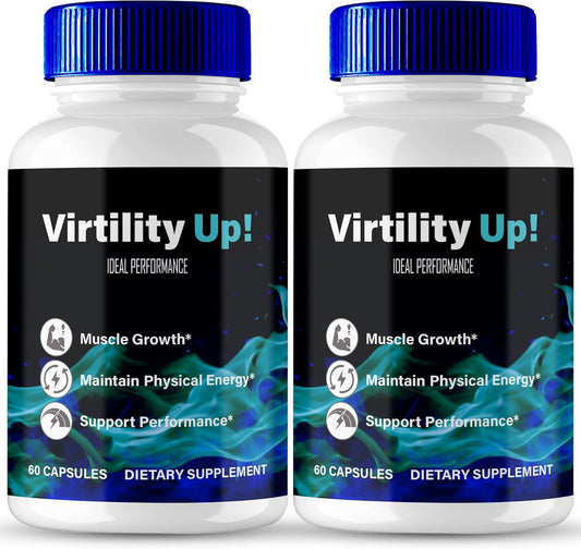 Virtility Up Capsules - Advanced Formula for Maximum Strength and Performance (2 Pack)