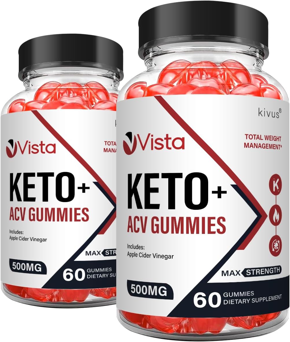 Vista Keto Gummies with Apple Cider Vinegar - 2 Pack of Ketogenic ACV Gummies (120 Gummies)