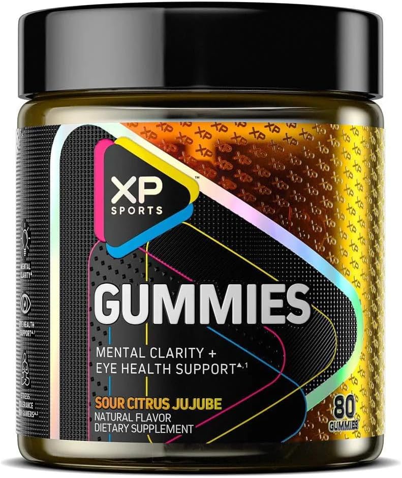 VitaBoost Performance Sports Gummies - Sour Citrus Jujube Flavor, Mental Clarity & Eye Health Support Supplement