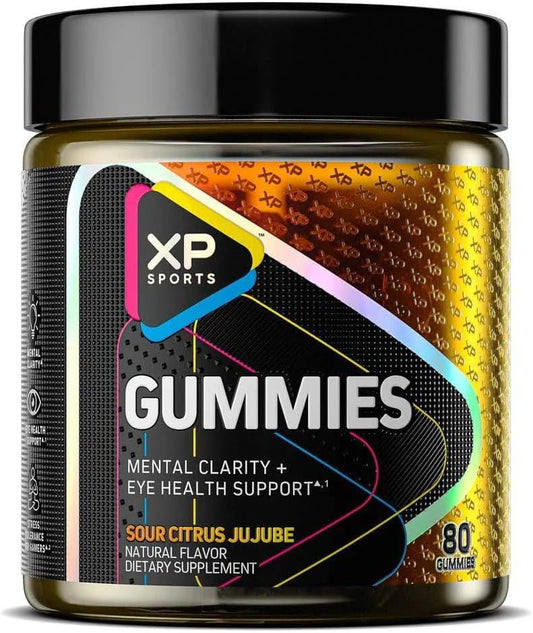 VitaBoost Performance Sports Gummies - Sour Citrus Jujube Flavor, Mental Clarity & Eye Health Support Supplement