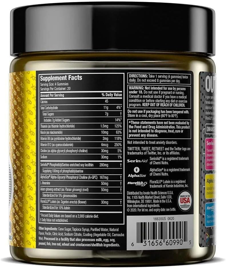 VitaBoost Performance Sports Gummies - Sour Citrus Jujube Flavor, Mental Clarity & Eye Health Support Supplement