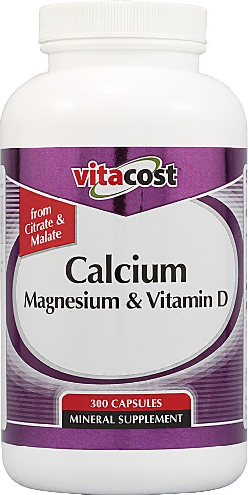 Vitacost Calcium Magnesium & Vitamin D Supplement - 300 Capsules by Vitacost Brand