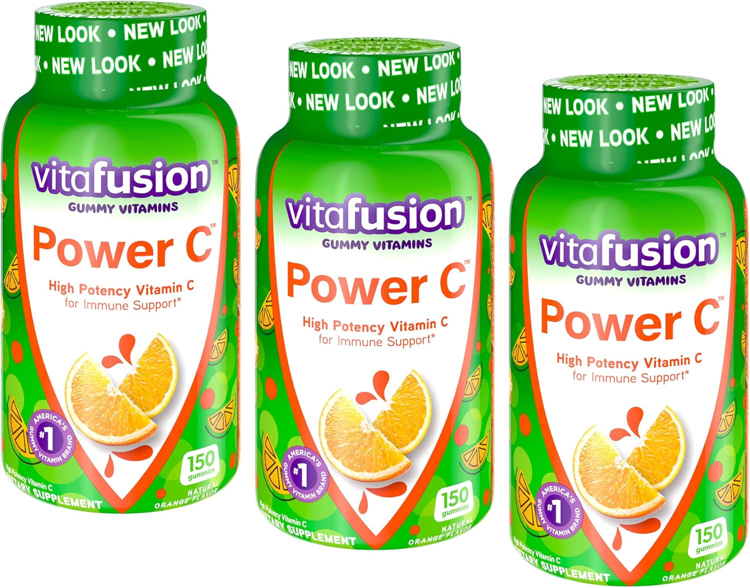 Vitafusion Power C Gummy Vitamins for Adults - 3 Pack (150-Count) - Immune Support & Antioxidant Boost