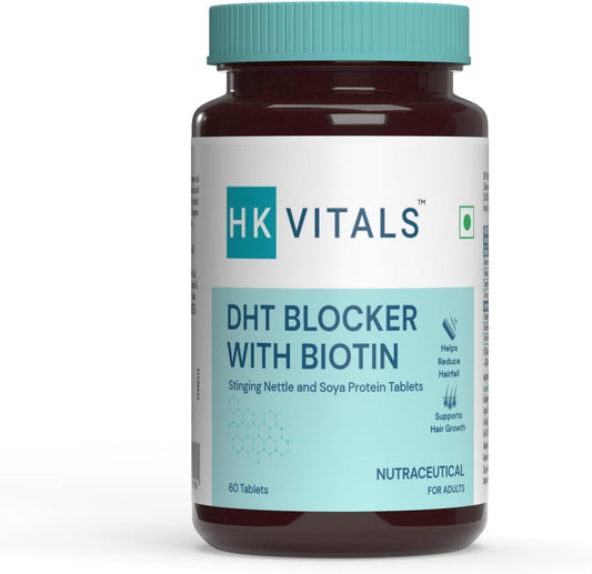Vital DHT Blocker Tablets with Biotin, Stinging Nettle, and SOYA Protein - Reduce Hair Fall, Stimulate Growth (60 Count)