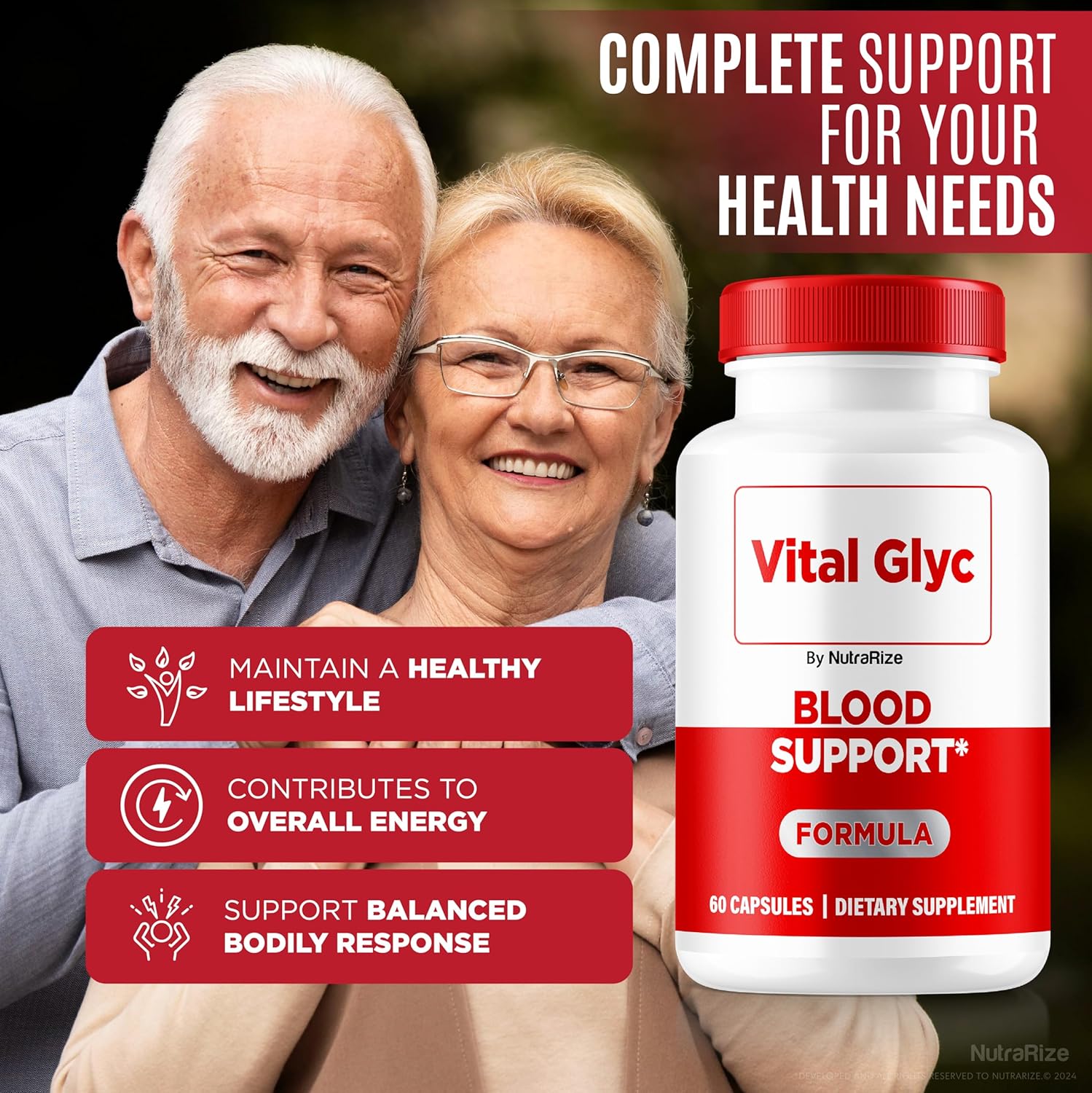 Vital Glyc Blood Support Formula - Blood Vessel Cleaner & Glyco Optimizer Pills - 2 Pack for Health & Wellness