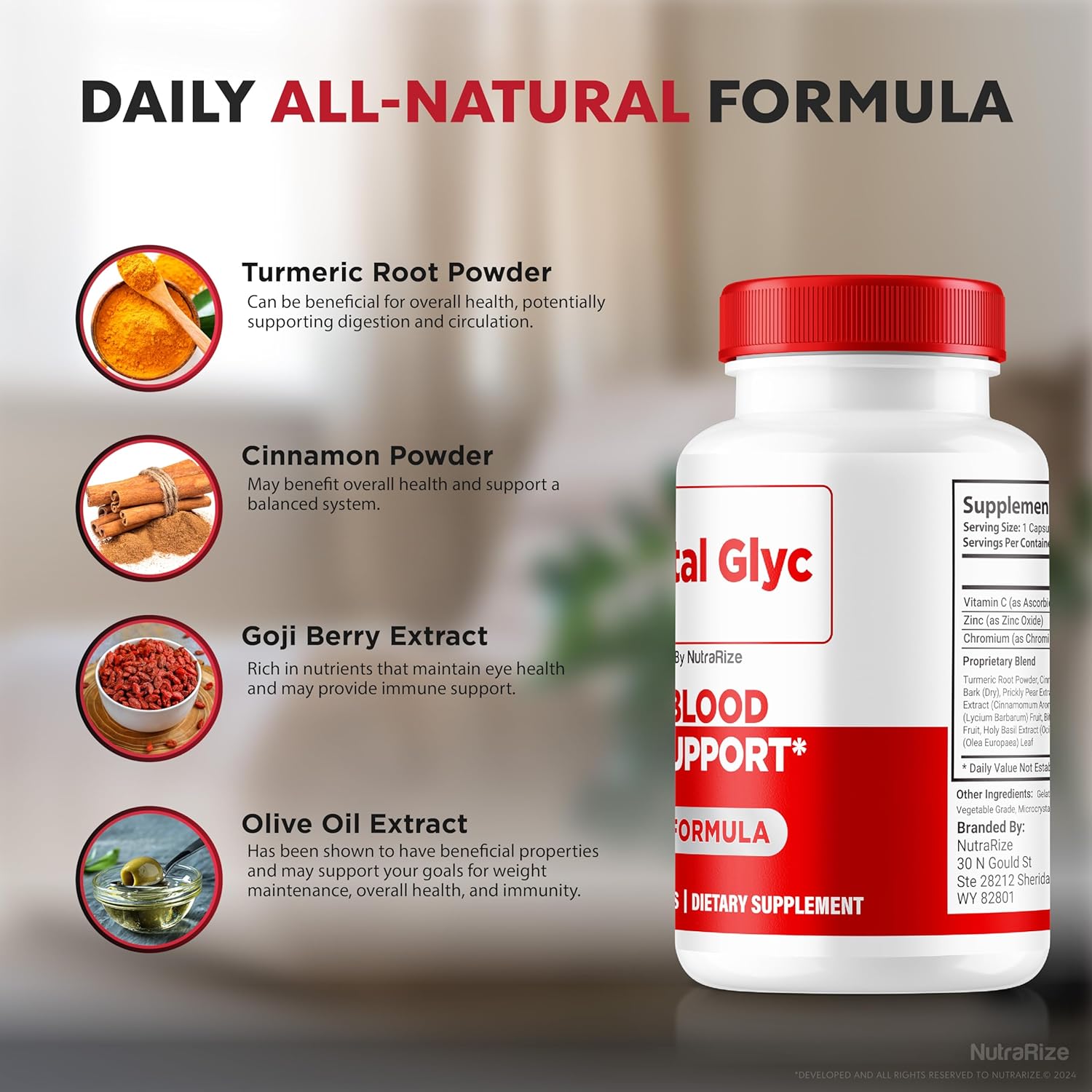 Vital Glyc Blood Support Formula - Blood Vessel Cleaner & Glyco Optimizer Pills - 2 Pack for Health & Wellness