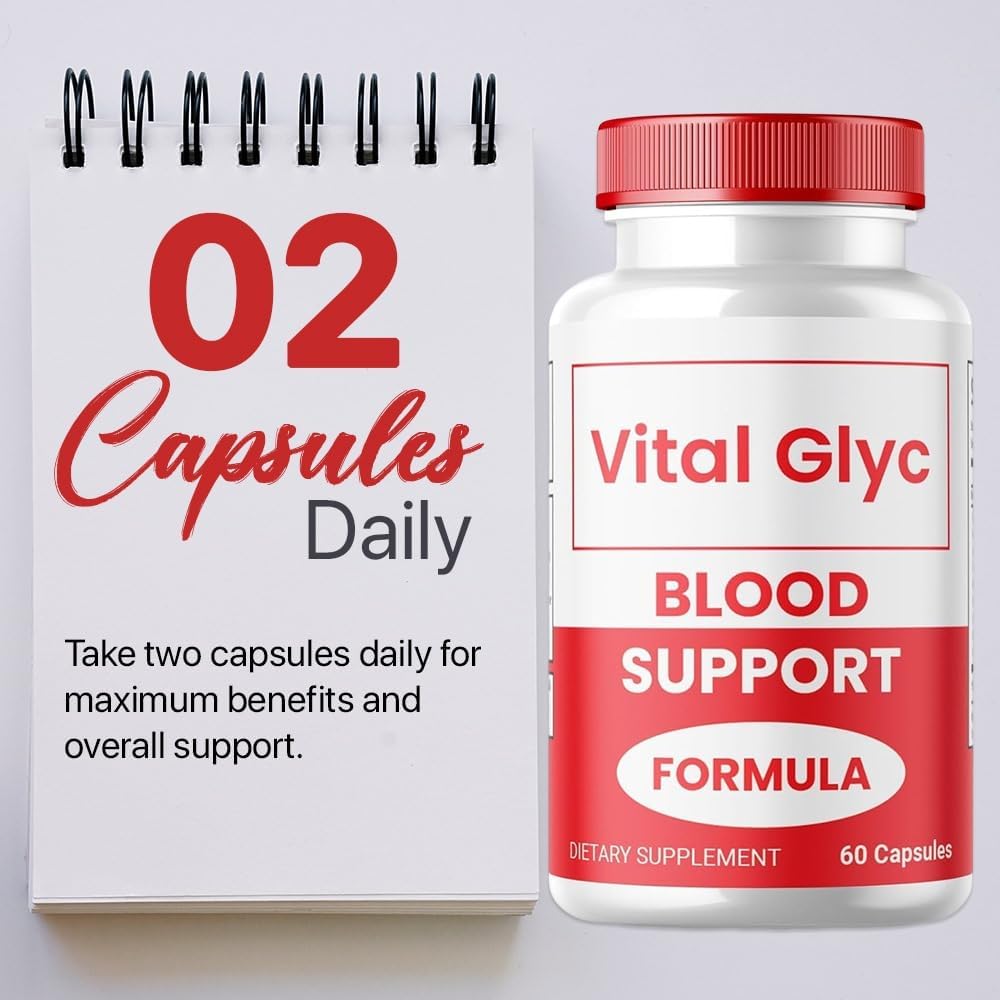 Vital Glyc Blood Support Formula - Glyco Optimizer Capsules for Overall Health & Wellness (60 Capsules)
