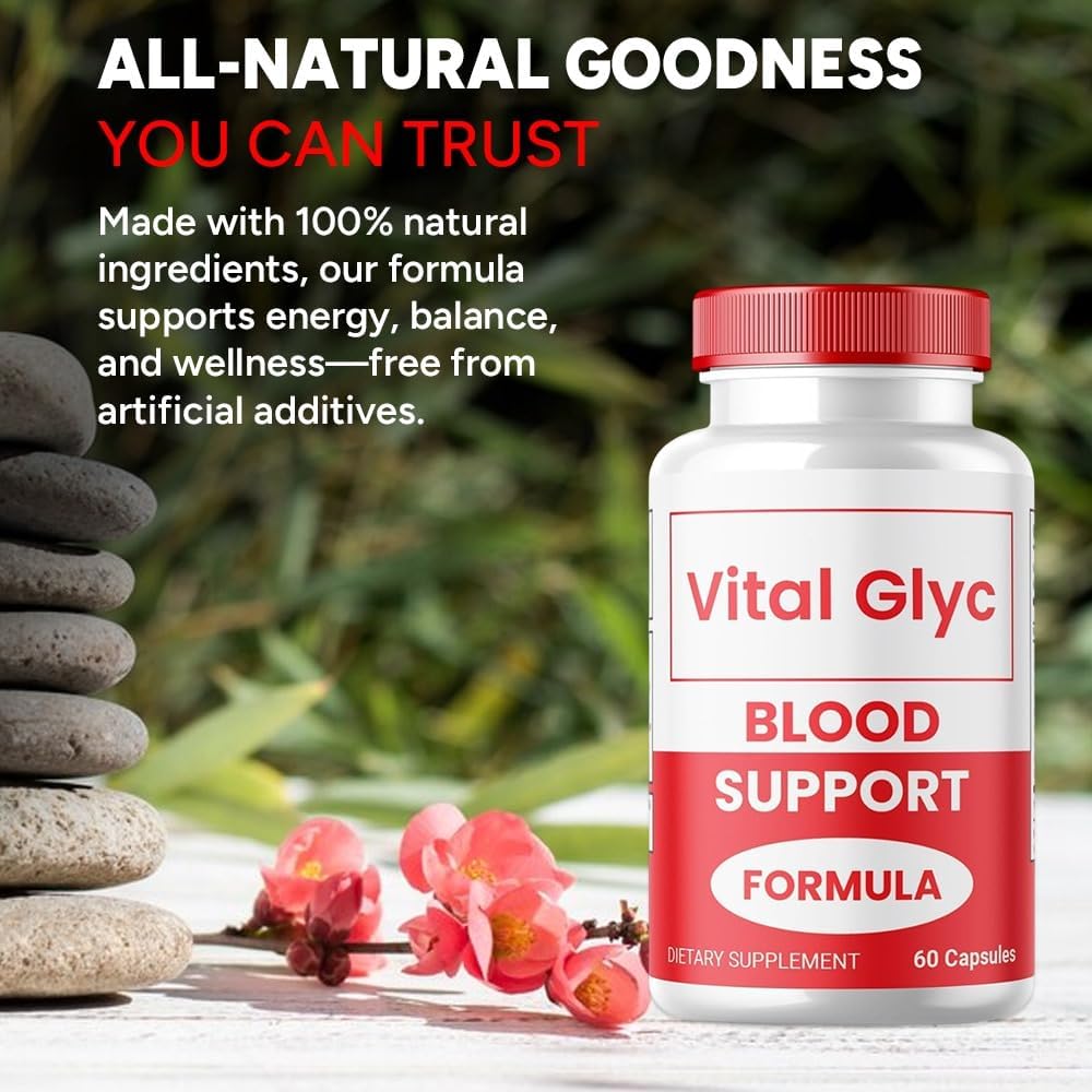 Vital Glyc Blood Support Formula - Glyco Optimizer Capsules for Overall Health & Wellness (60 Capsules)