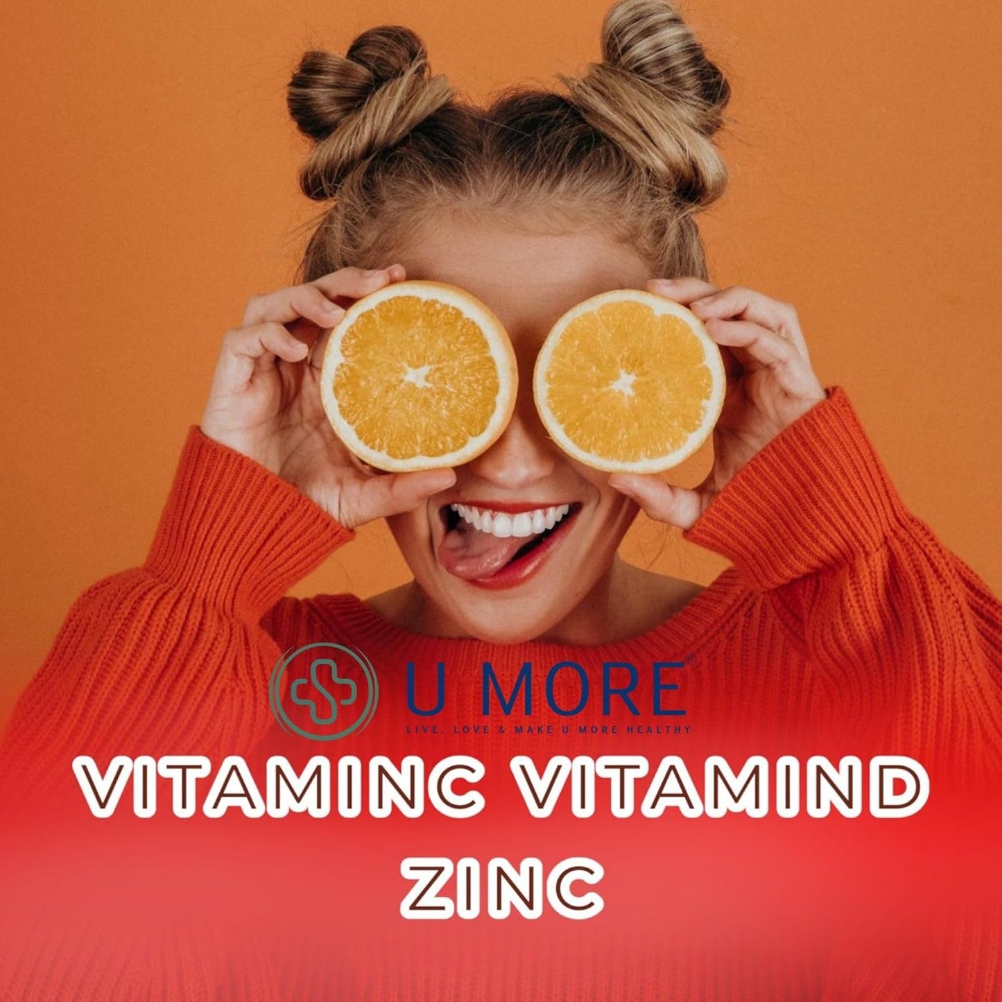 Vitamin C 1000mg, Zinc, and Vitamin D Effervescent Tablets for Immune Support - Orange Flavor, Fast Dissolving, Boosts Skin, Hair, Nails - 20 Tablets