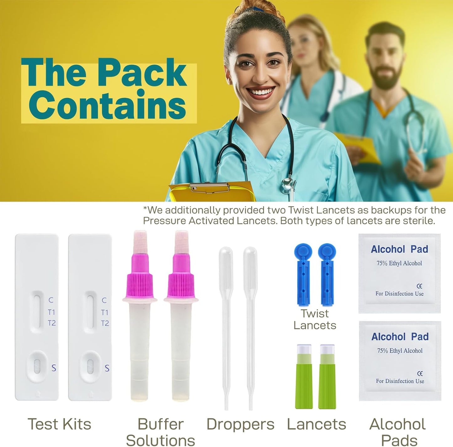 Vitamin D Deficiency Test Kit for At-Home Use (2 Kits) - Self-Testing Cassette for Men, Women, Children, and Adults - Quick Results