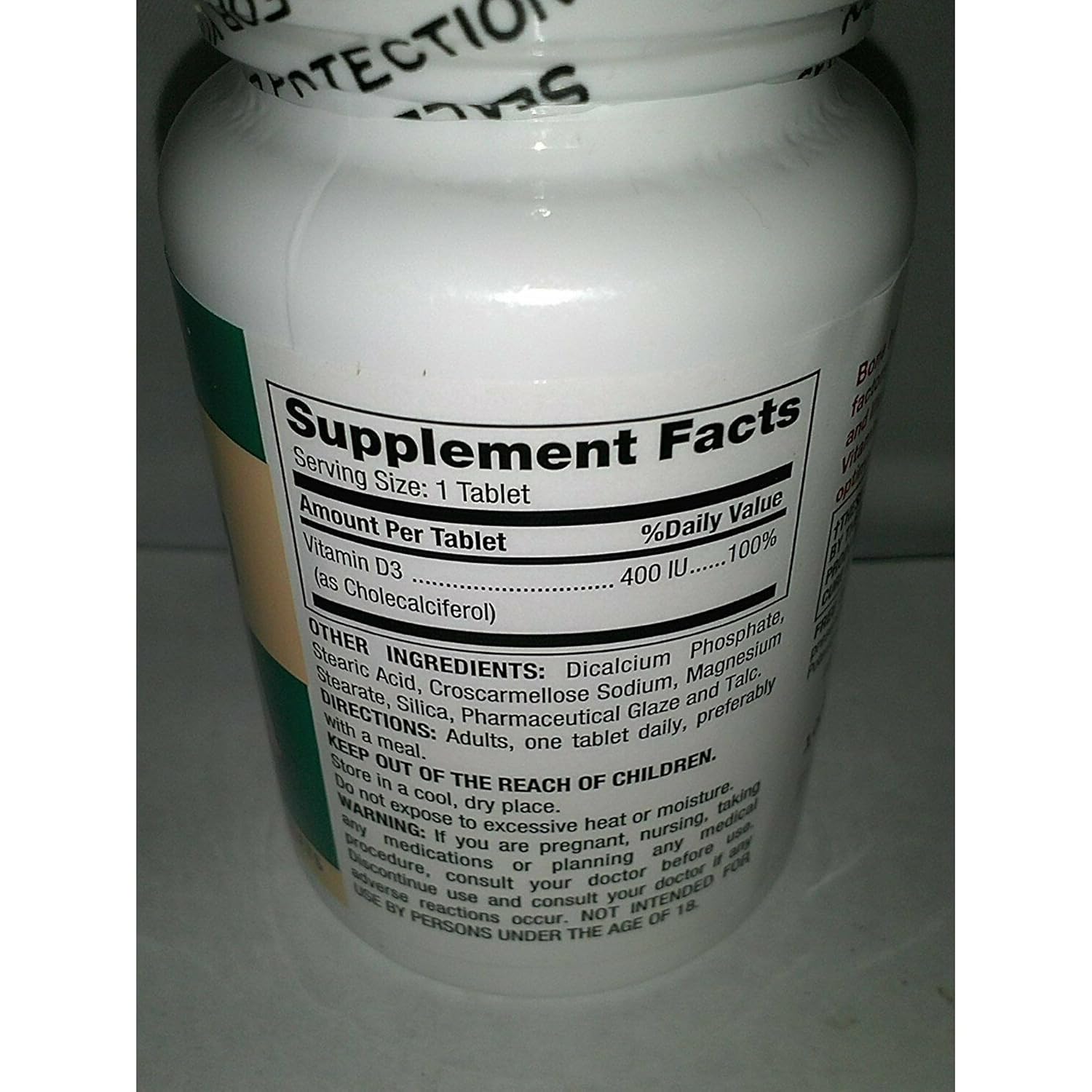 Vitamin D3 Tablet, 400IU, 100 Tablets by Major Pharmaceuticals - 700037