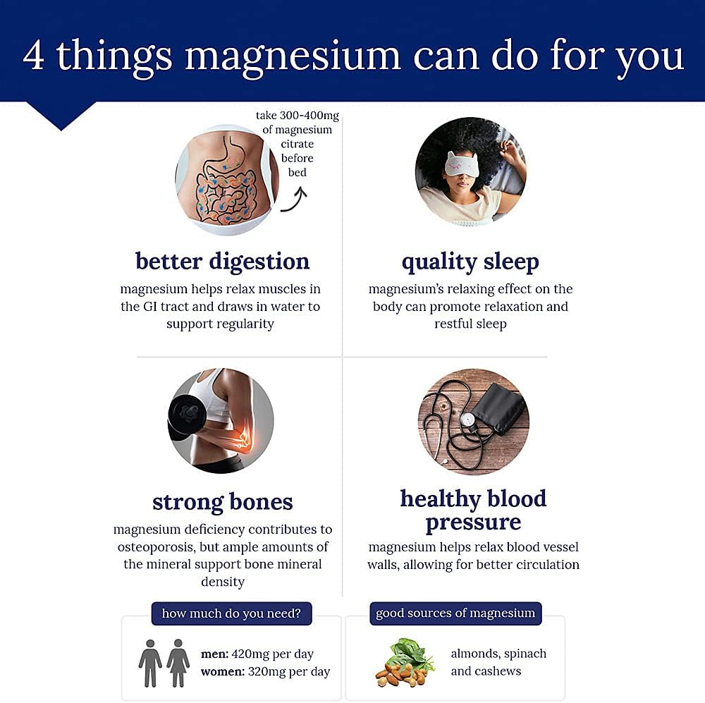 Vitamin Shoppe Calm Zone Magnesium Mineral Powder 325mg Unflavored Relaxation Drink for Muscles Digestive & Bone Support Natural Flavor Calm & Regularity 16 Ounces Powder