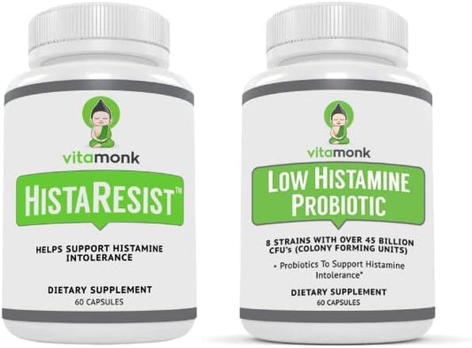 VitaMonk HistaResist™: Histamine Blocker and Probiotics for Histamine Intolerance & Gut Health