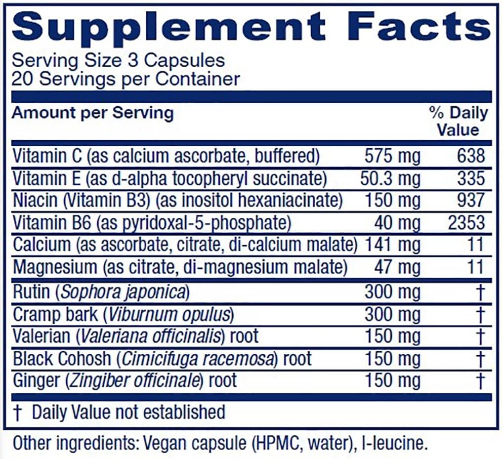 Vitanica Cramp Relax Capsules - Menstrual Support for Vegans, 60 Count