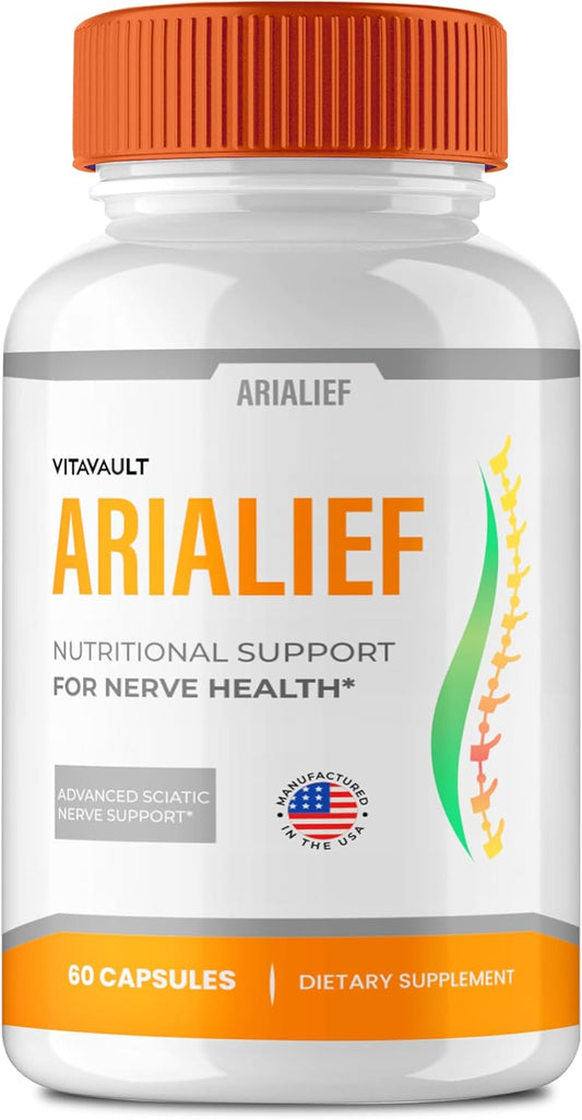 Vitavault Arialief Brain Supplements for Memory and Focus - Advanced Formula Nootropics for Maximum Brain Health Support (60 Capsules)