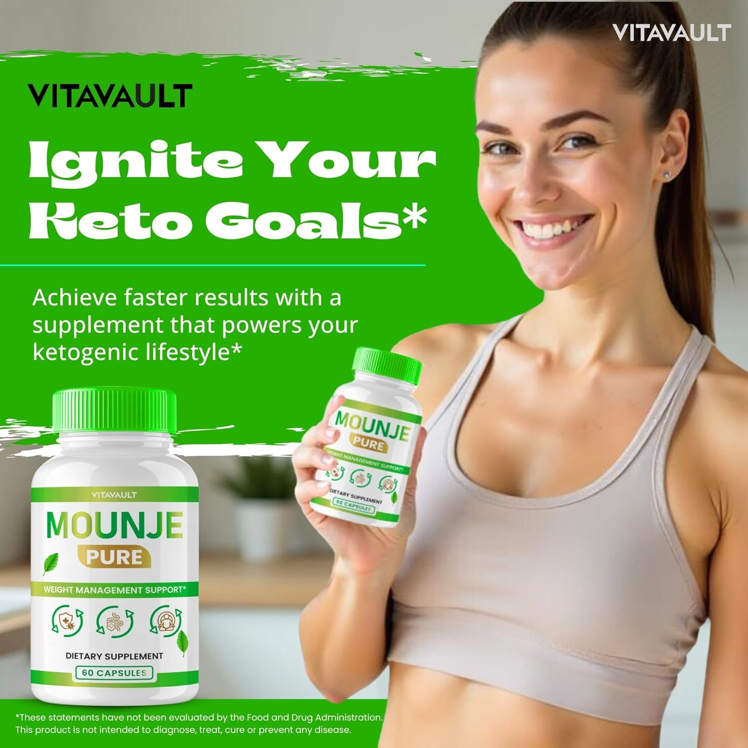 Vitavault Mounje Pure Keto Capsules - Maximum Strength Advanced Formula (3 Pack)