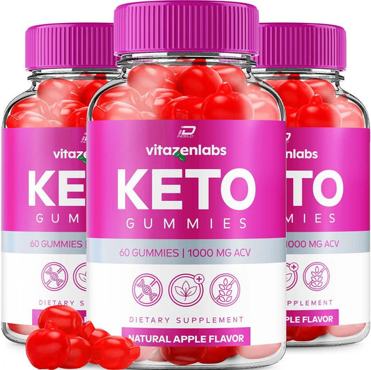 Vitazen Labs Keto ACV Gummies with Vitamin B12 - Apple Cider Vinegar 1000MG Gummies - 3 Pack (180 Gummies) - Reviews