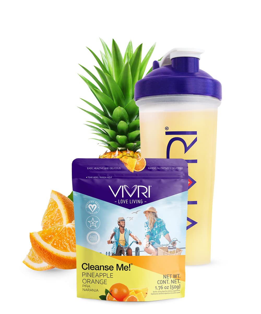 VIVRI 10 Day ENS Challenge: Shake Me! Vegan Chocolate Fusion, Power Me! Orange Mango, Cleanse Me! Pineapple Orange - Meal Replacement Shake & Protein Powder for Detox & Energy