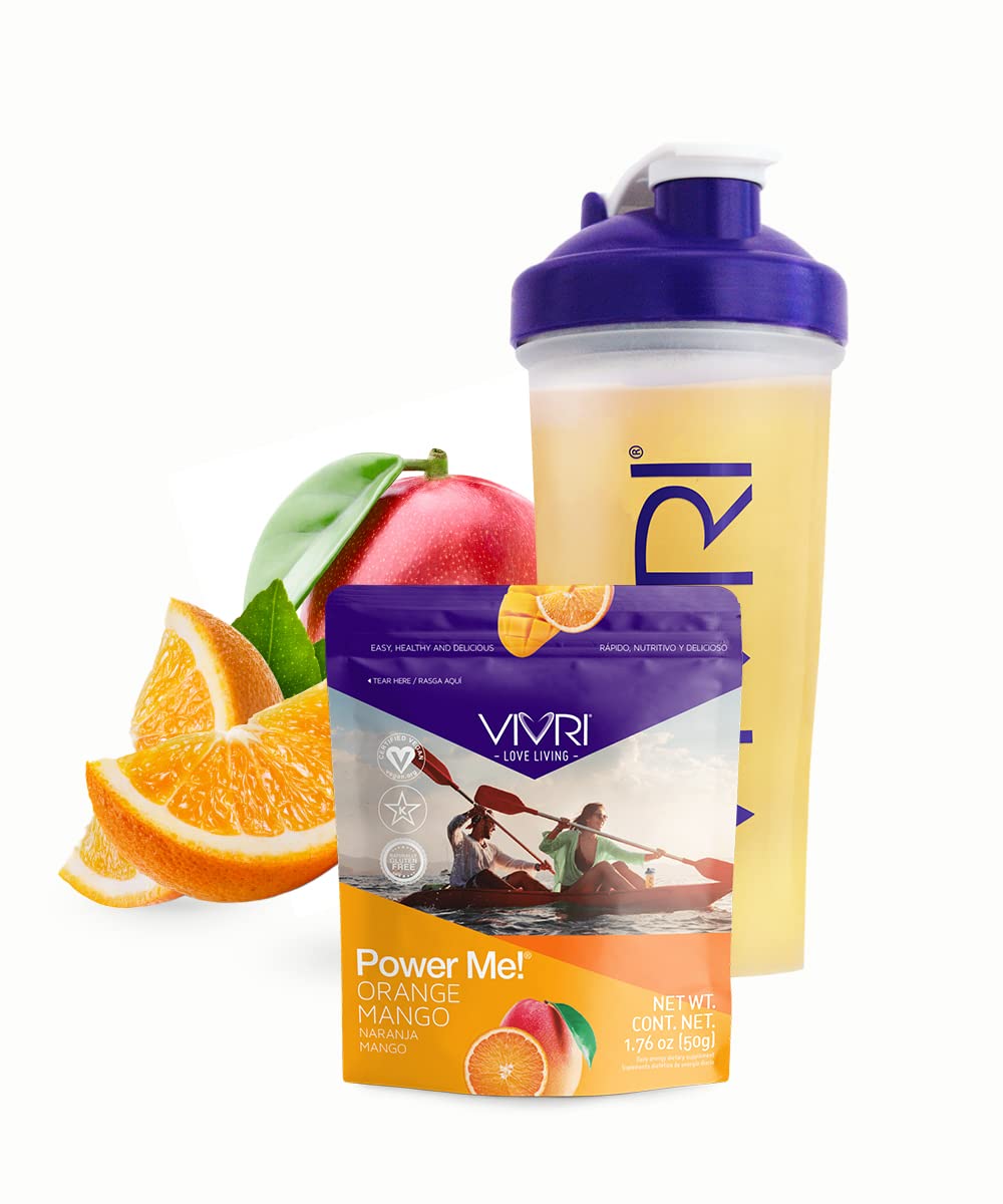 VIVRI 10 Day ENS Challenge: Shake Me! Vegan Chocolate Fusion, Power Me! Orange Mango, Cleanse Me! Pineapple Orange - Meal Replacement Shake & Protein Powder for Detox & Energy