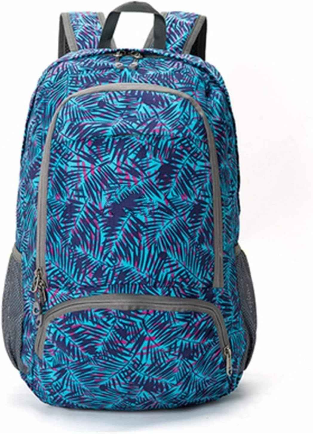 VSOLS Lightweight Foldable Waterproof Nylon Women Men Skin Pack Backpack 20L Travel Outdoor Sports Camping Hiking Bag Rucksack (Color : DF002, Size : 16in*11.3in*5.5in)