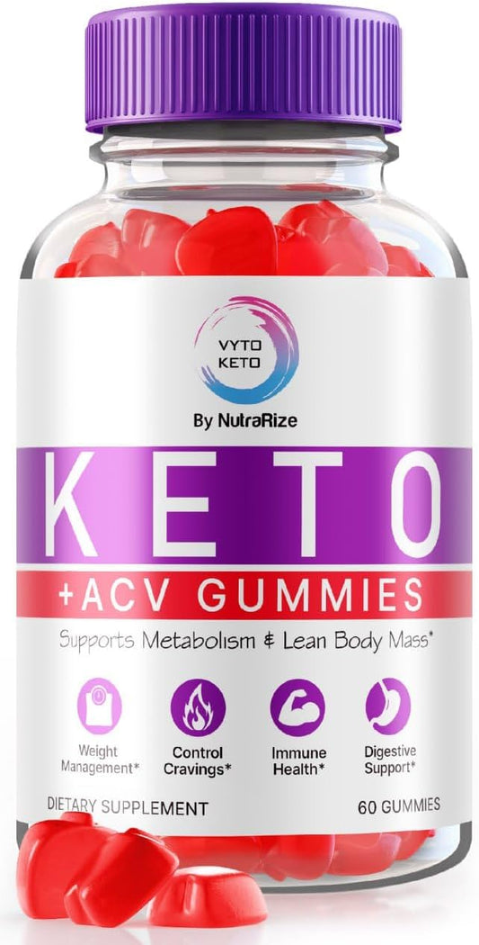 Vyto Keto ACV Gummies for Advanced  Slimming Formula  - Maximum Strength Formula with Apple Cider Vinegar - 60 Gummies