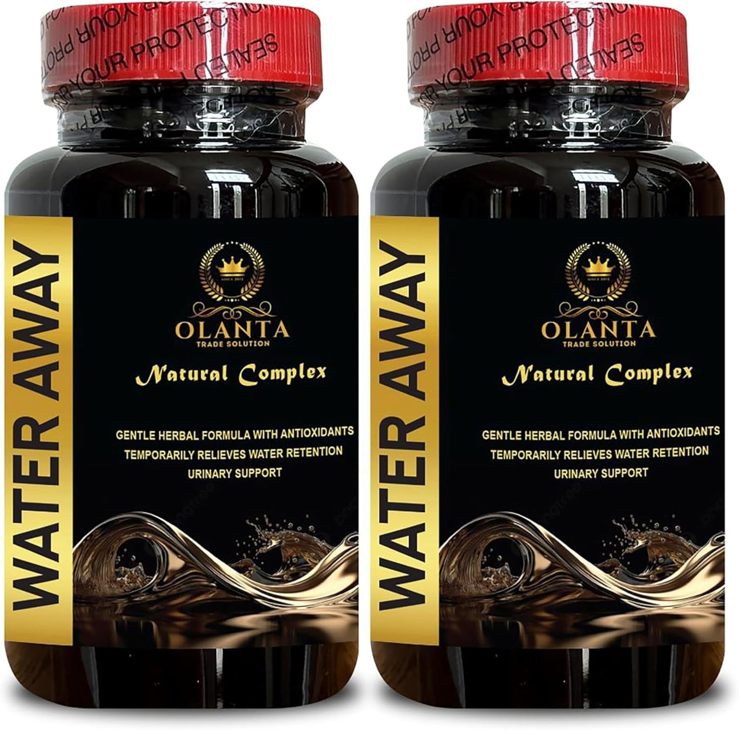 Water Away Supplement with Milk Thistle for Healthy Fluid Balance - Immune System Support - 2 Bottles, 120 Capsules