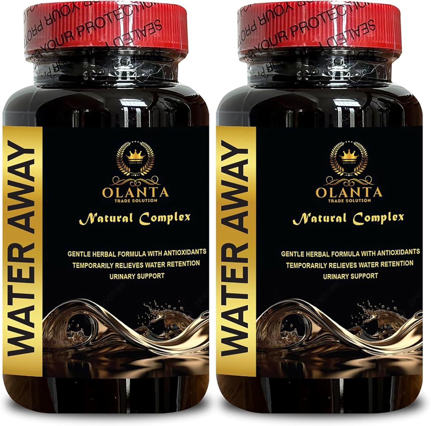 Water Away Supplement with Milk Thistle for Healthy Fluid Balance - Immune System Support - 2 Bottles, 120 Capsules