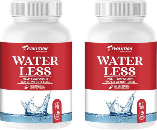 Water-Less Evolution Advance Sport Nutrition Capsules - Reduce Water Retention with Green Tea, Apple Cider Vinegar, Cranberry, and Juniper Berry - Pack of 2 (120 Count)