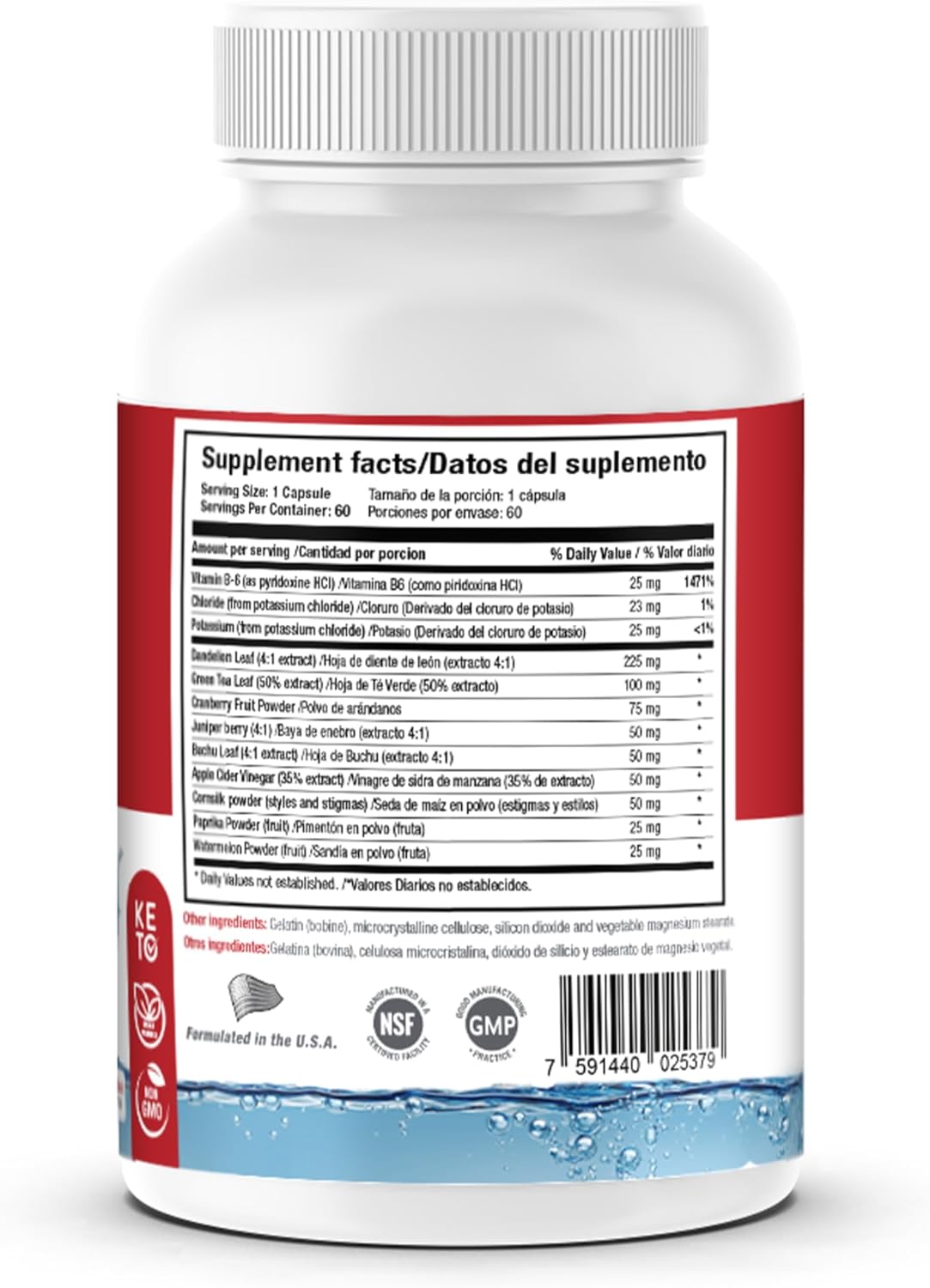 Water-Less Evolution Advance Sport Nutrition Capsules - Reduce Water Retention with Green Tea, Apple Cider Vinegar, Cranberry, and Juniper Berry - Pack of 2 (120 Count)