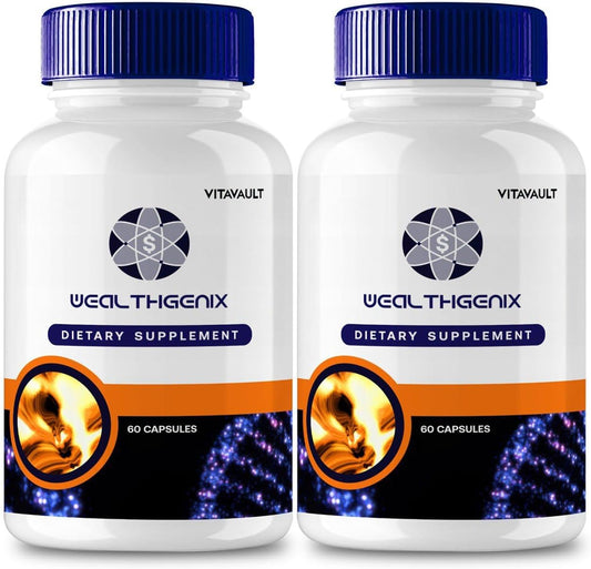 WealthGenix Capsules - Maximum Strength Support Supplement for Health & Wellness (2 Pack)