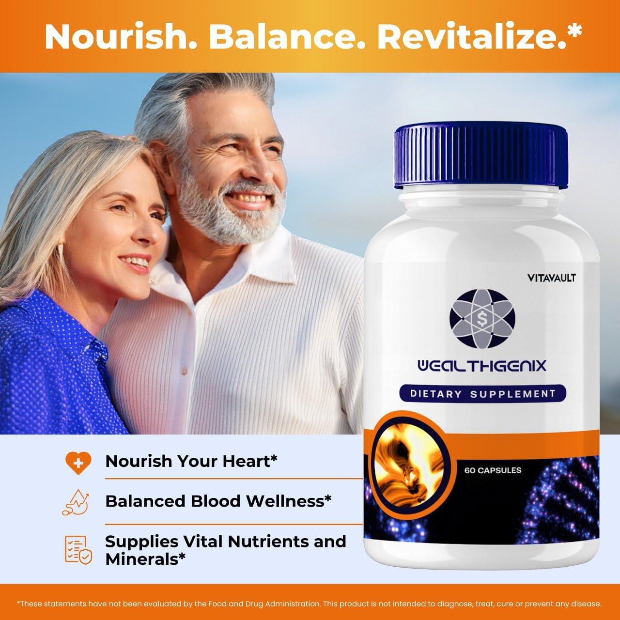 WealthGenix Capsules - Maximum Strength Support Supplement for Health & Wellness (2 Pack)