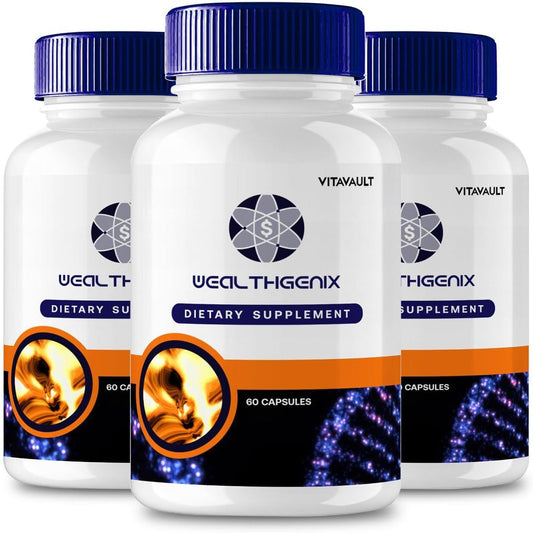 WealthGenix Capsules - Maximum Strength Wealth Support Supplement with All Natural Formula (3 Pack)