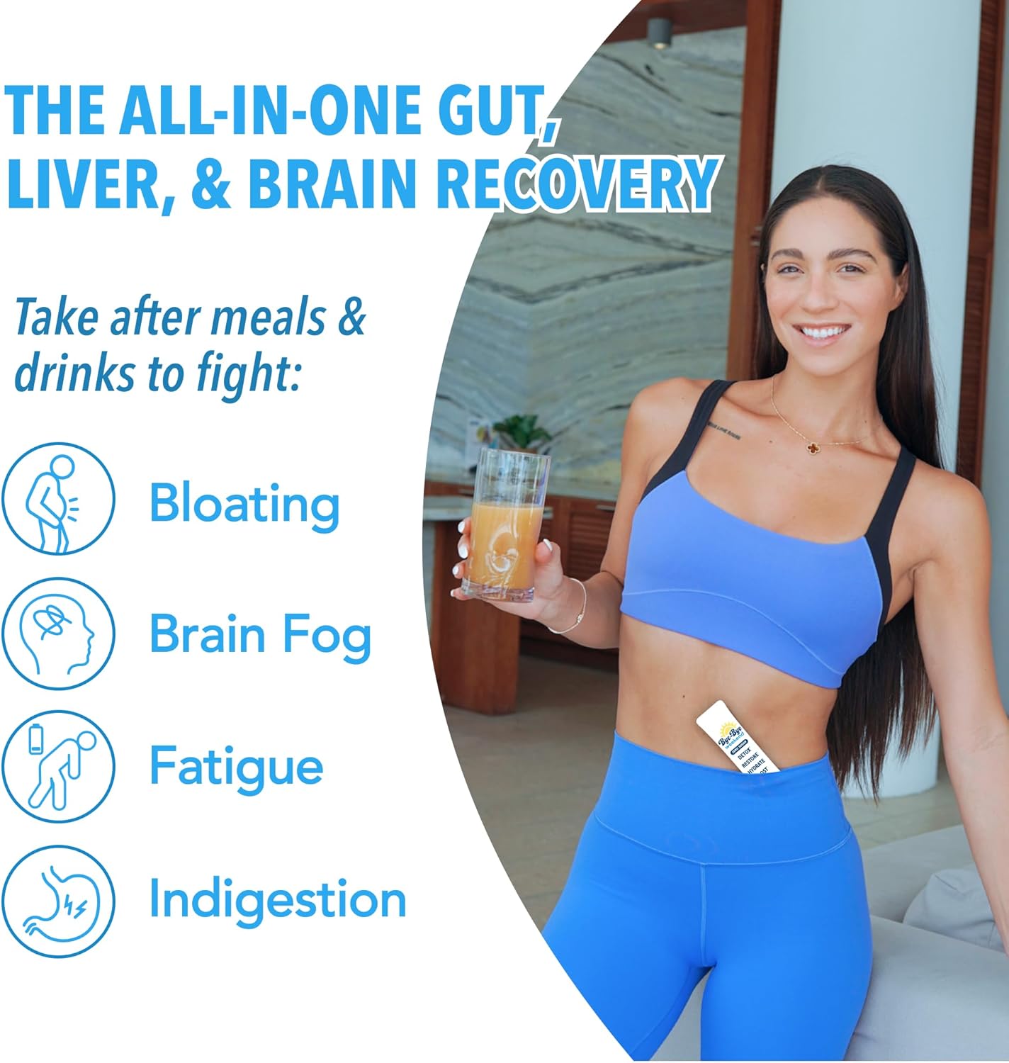 Weekend Lemonade Drink Mix with Electrolytes, Probiotics, Vitamins - Supports Liver & Gut Health - Reduces Bloating, Fatigue, Brain Fog - Sugar-Free - 4 Pack