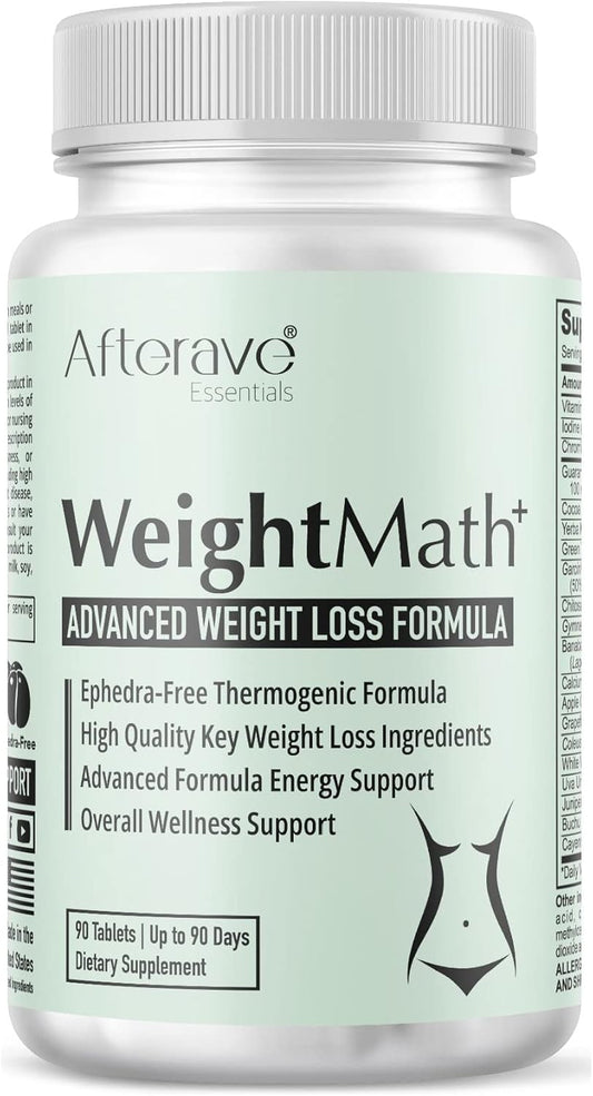 WeightMath Advanced Metabolism Booster & Thermogenic Formula - Supports Rapid Colon Cleanse, Reduces Belly Bloat & Enhances Digestive Health