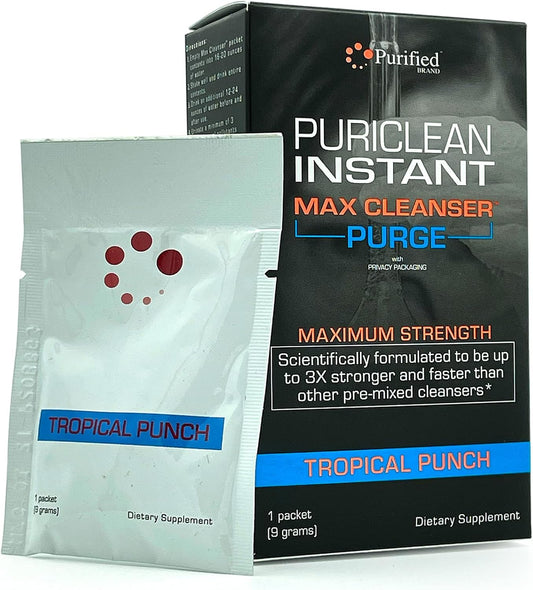 Wellgenix Puriclean Instant Max Fruit Punch Detox Cleansing Powder - 9 Grams Herbal Cleanse Powder