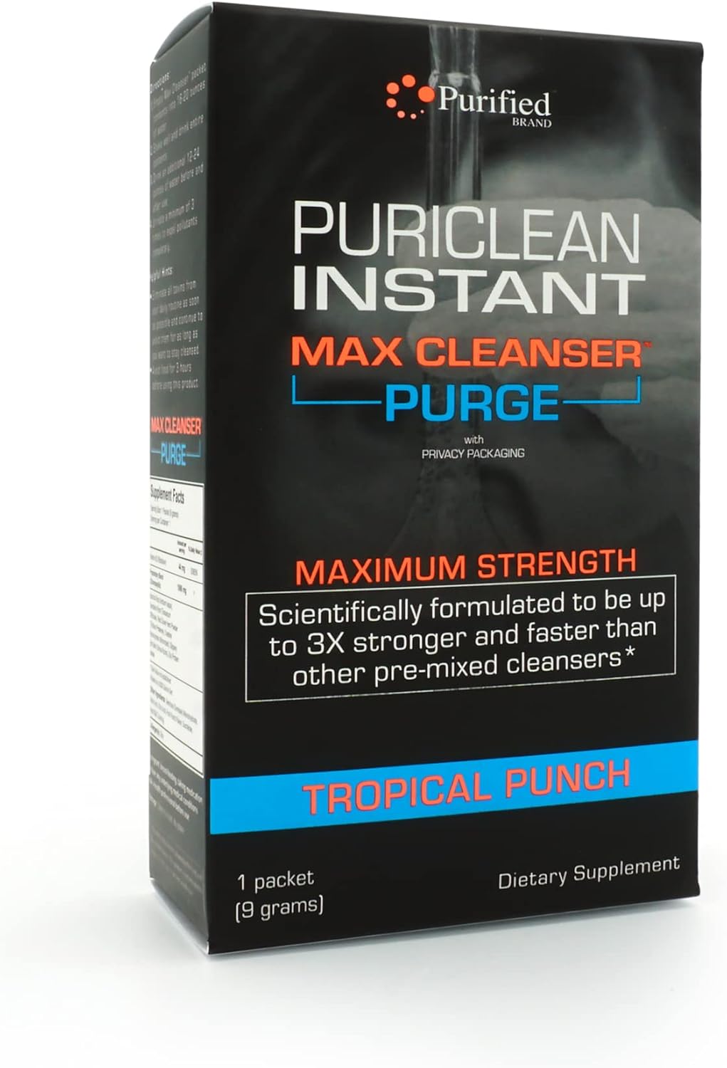 Wellgenix Puriclean Instant Max Fruit Punch Detox Cleansing Powder - 9 Grams Herbal Cleanse Powder