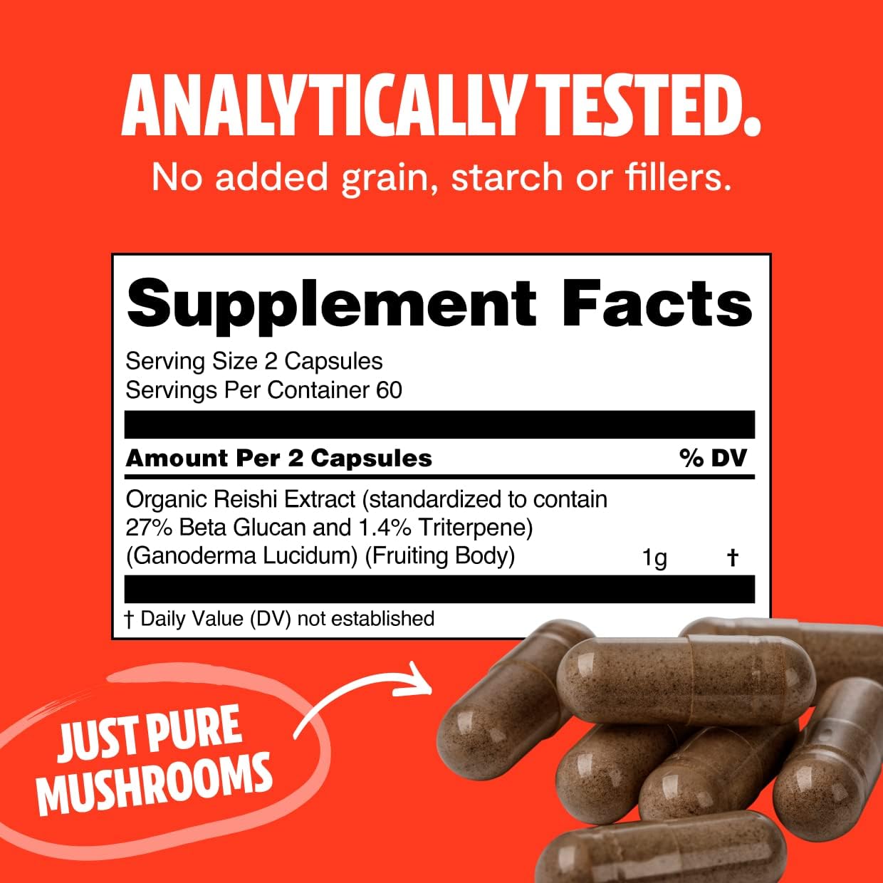 Wellness Duo: Reishi 14,000mg + Turkey Tail 10,000mg Capsules for Longevity, Immune & Digestive Health (120 Count)