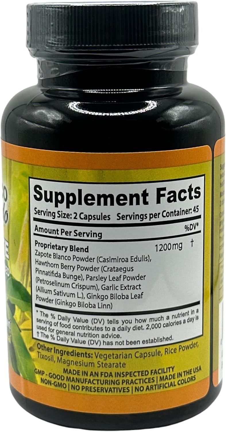White Sapote Reinforced Dietary Supplement 1200mg - 90 Veggie Capsules
