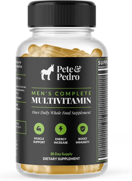 Whole Food Multivitamin for Men | Boost Muscle Support, Energy & Immunity | Non-GMO, Natural, Made in USA | Seen on Shark Tank | 30 Day Supply
