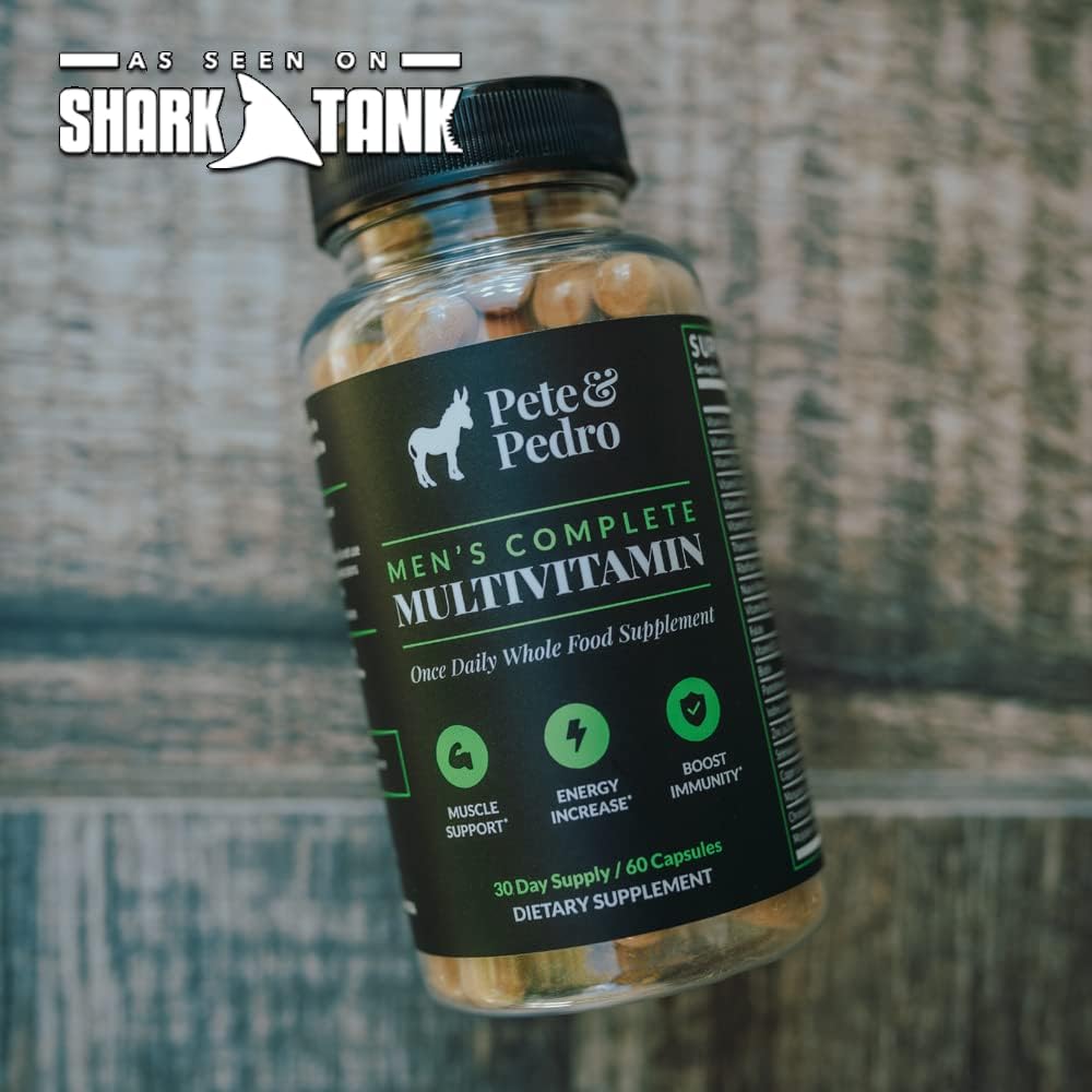 Whole Food Multivitamin for Men | Boost Muscle Support, Energy & Immunity | Non-GMO, Natural, Made in USA | Seen on Shark Tank | 30 Day Supply
