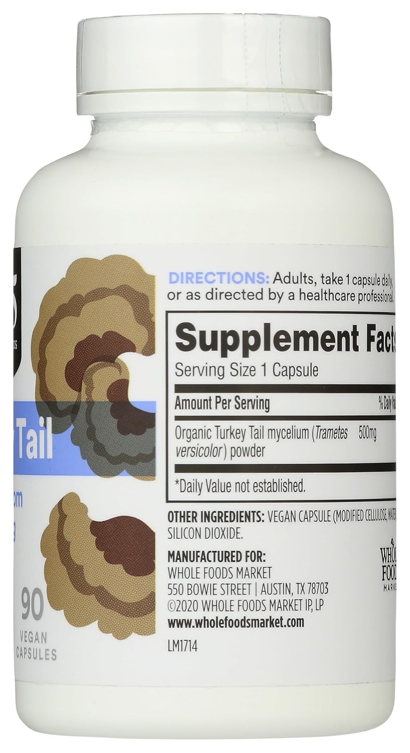 Whole Foods Market 365 Turkey Tail Mushroom Capsules - 90 Count