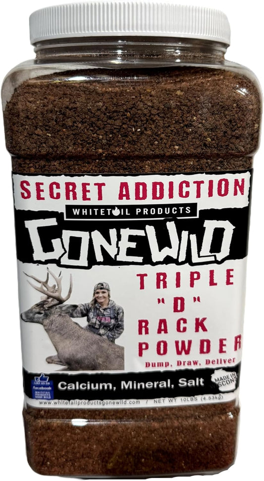 Wild 0741 Whitetail Secret Addiction Triple D Rack Powder - 10 lbs - Top Quality Deer Supplement
