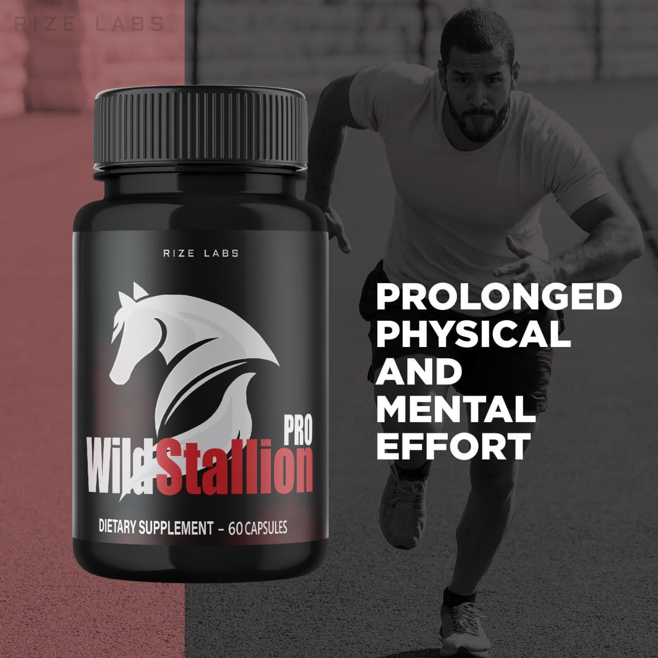 Wild Stallion Pro Male Support Supplement - 2 Pack of All-Natural Pills for Performance (120 Capsules)