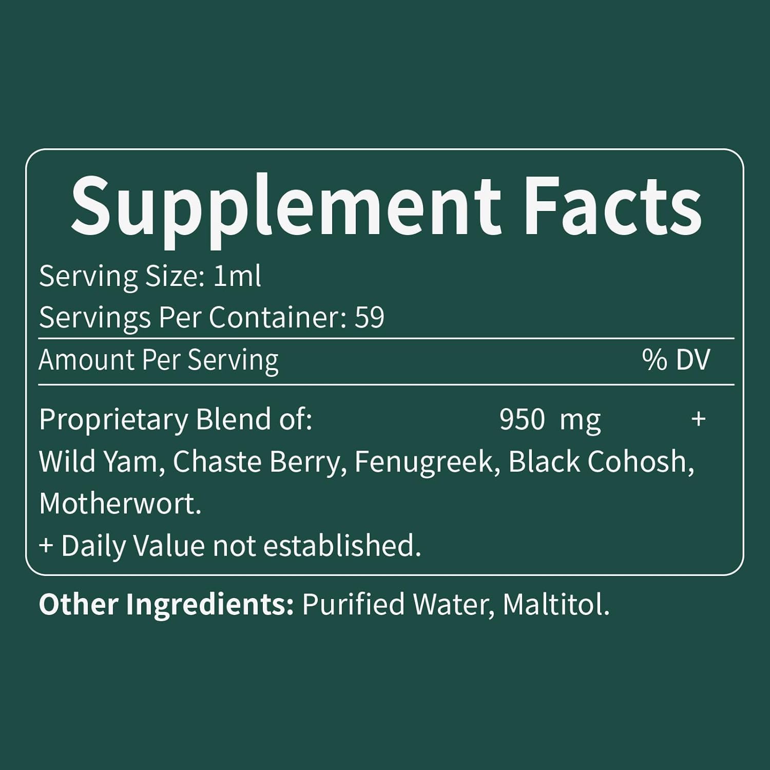 Wild Yam Extract Herbal Liquid Drops for Hormone Balance, Menopause Relief & PMS Support - 2oz Bottle